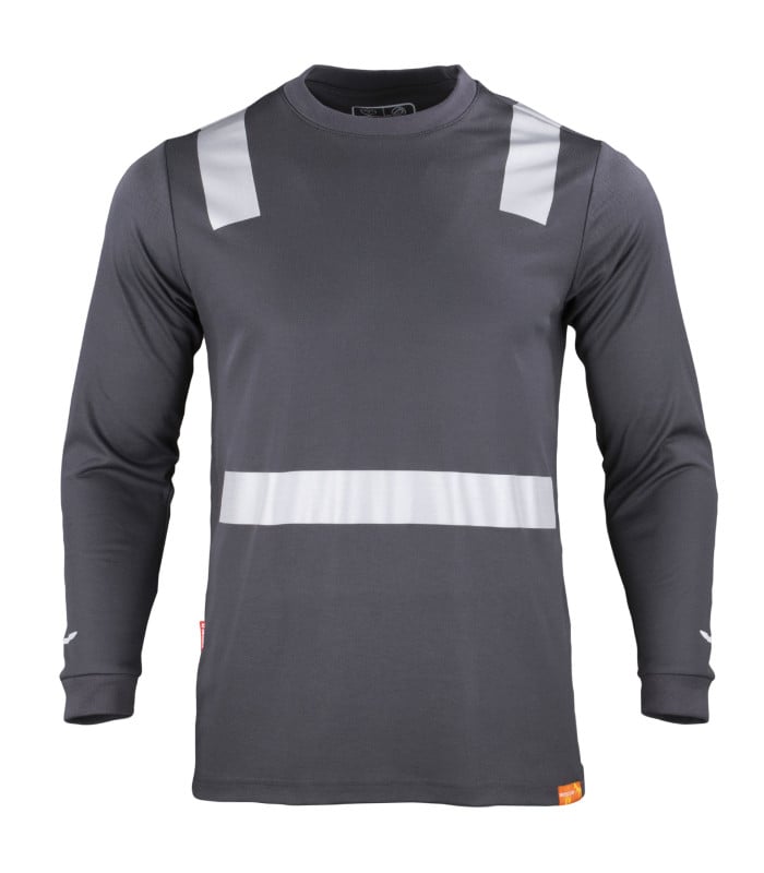 Polera Hibrida con Cinta Reflectiva Manga Larga Hombre