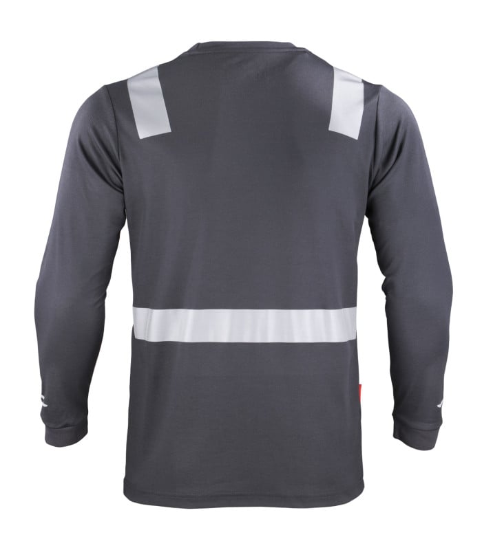 Polera Hibrida con Cinta Reflectiva Manga Larga Hombre