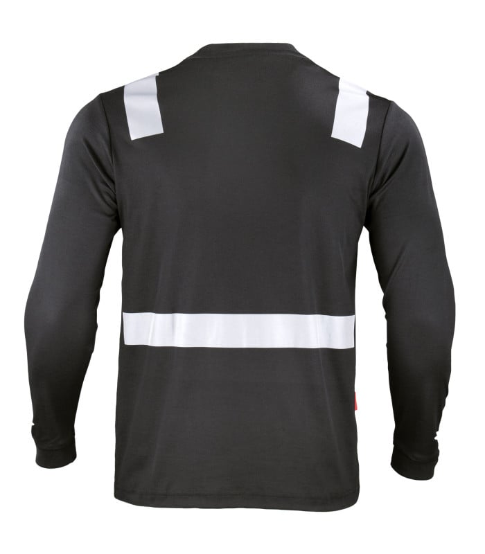 Polera Hibrida con Cinta Reflectiva Manga Larga Hombre