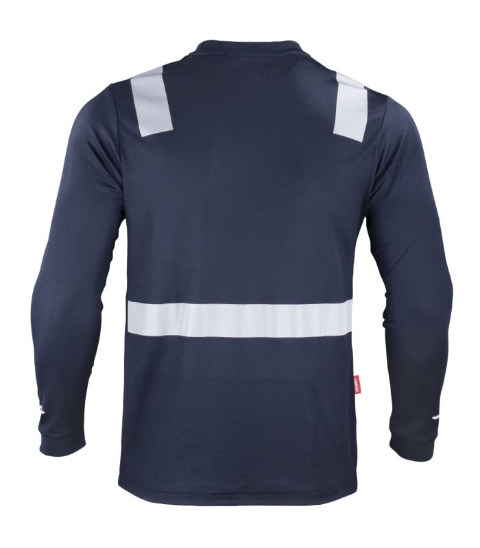 Polera Hibrida con Cinta Reflectiva Manga Larga Hombre