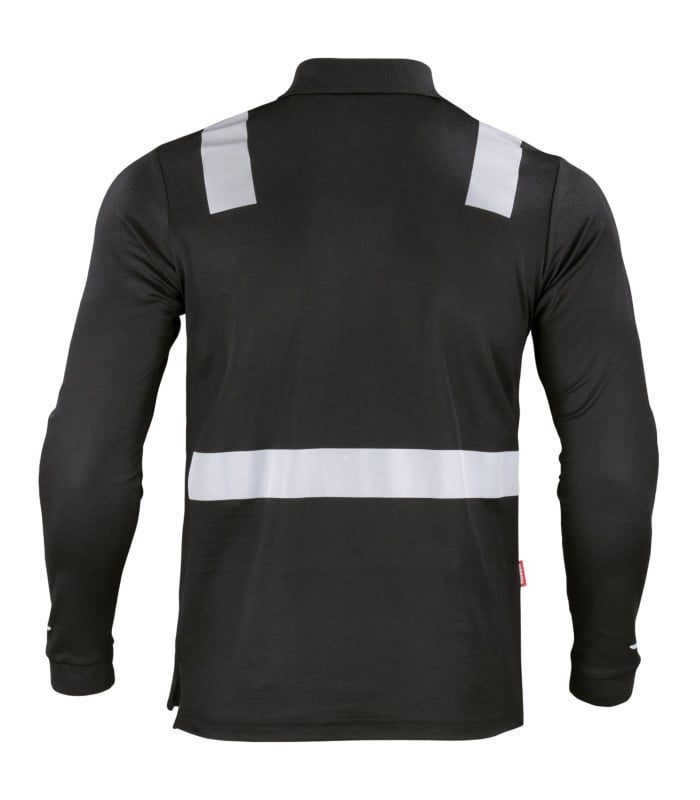 Polera Polo Hibrida con Cinta Reflectiva Manga Larga Hombre