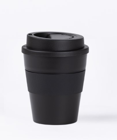 Mug Express Cup BLACK 356cc con banda silicona