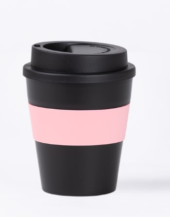 Mug Express Cup BLACK 356cc con banda silicona