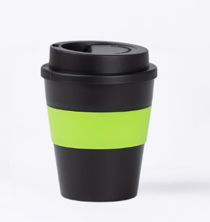 Mug Express Cup BLACK 356cc con banda silicona