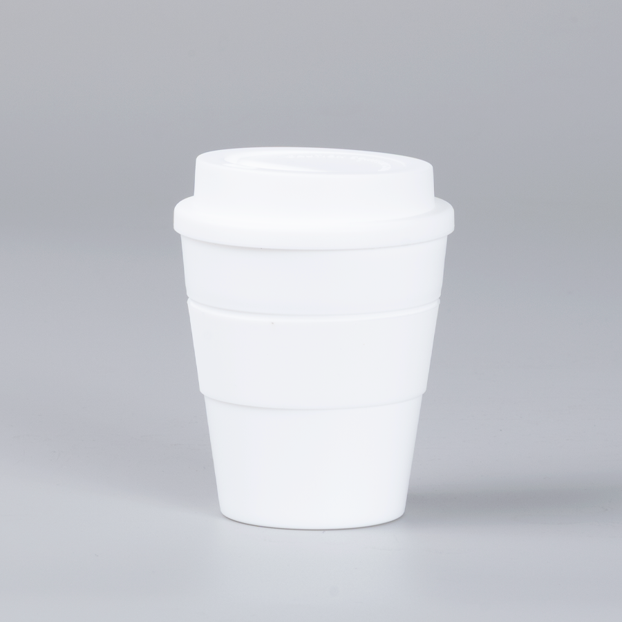 Mug Express Cup WHITE 356cc con banda silicona 