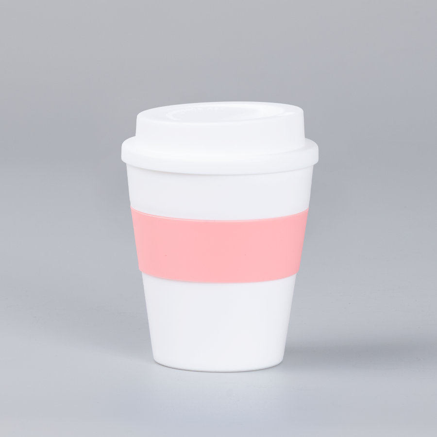 Mug Express Cup WHITE 356cc con banda silicona 