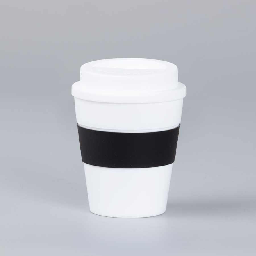 Mug Express Cup WHITE 356cc con banda silicona 