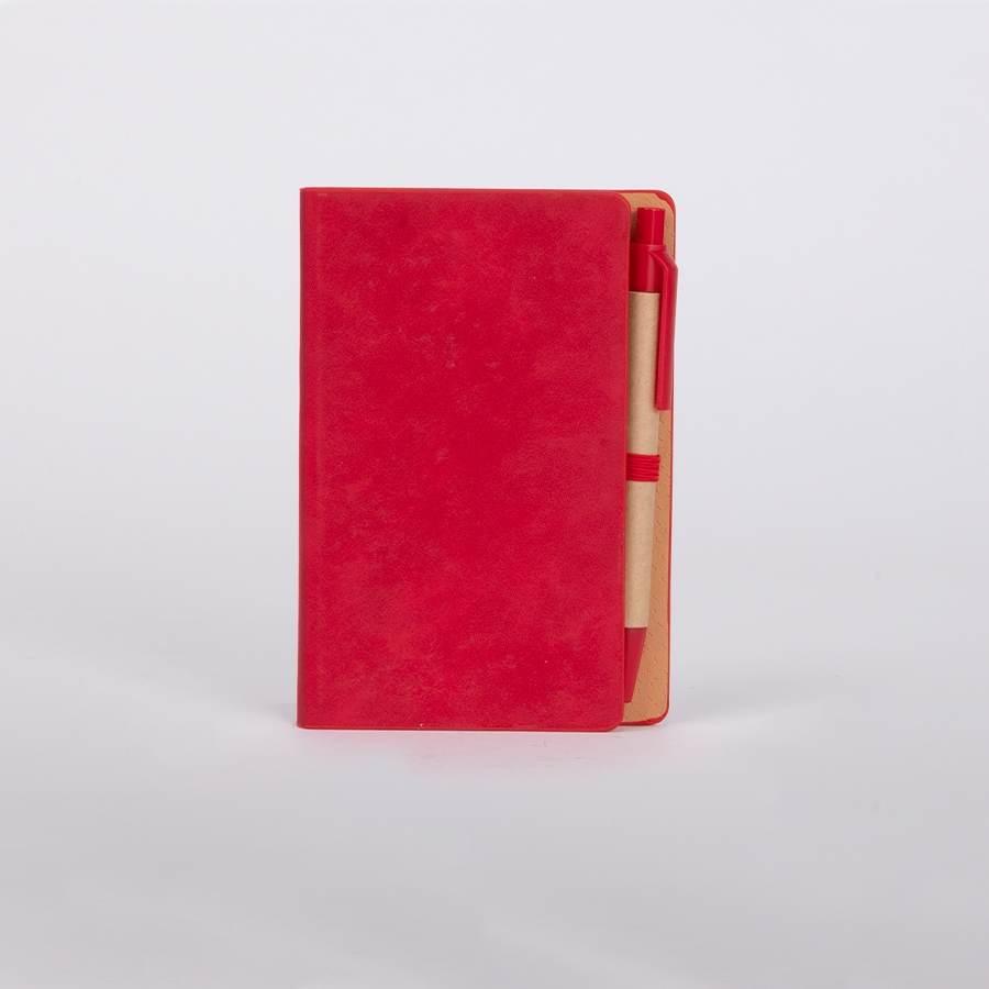 Libreta Memo Set AURORA de Eco-Cuero, con Bolígrafo 